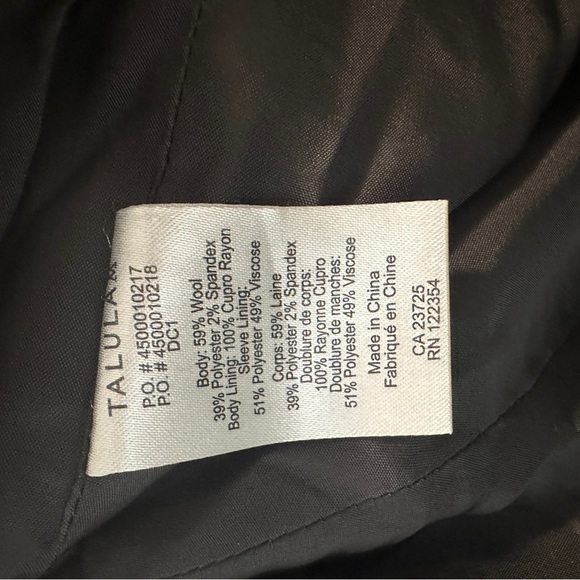 Aritzia Talula Charcoal Wool Blend Blazer Size 4 Women’s - Picture 8 of 8